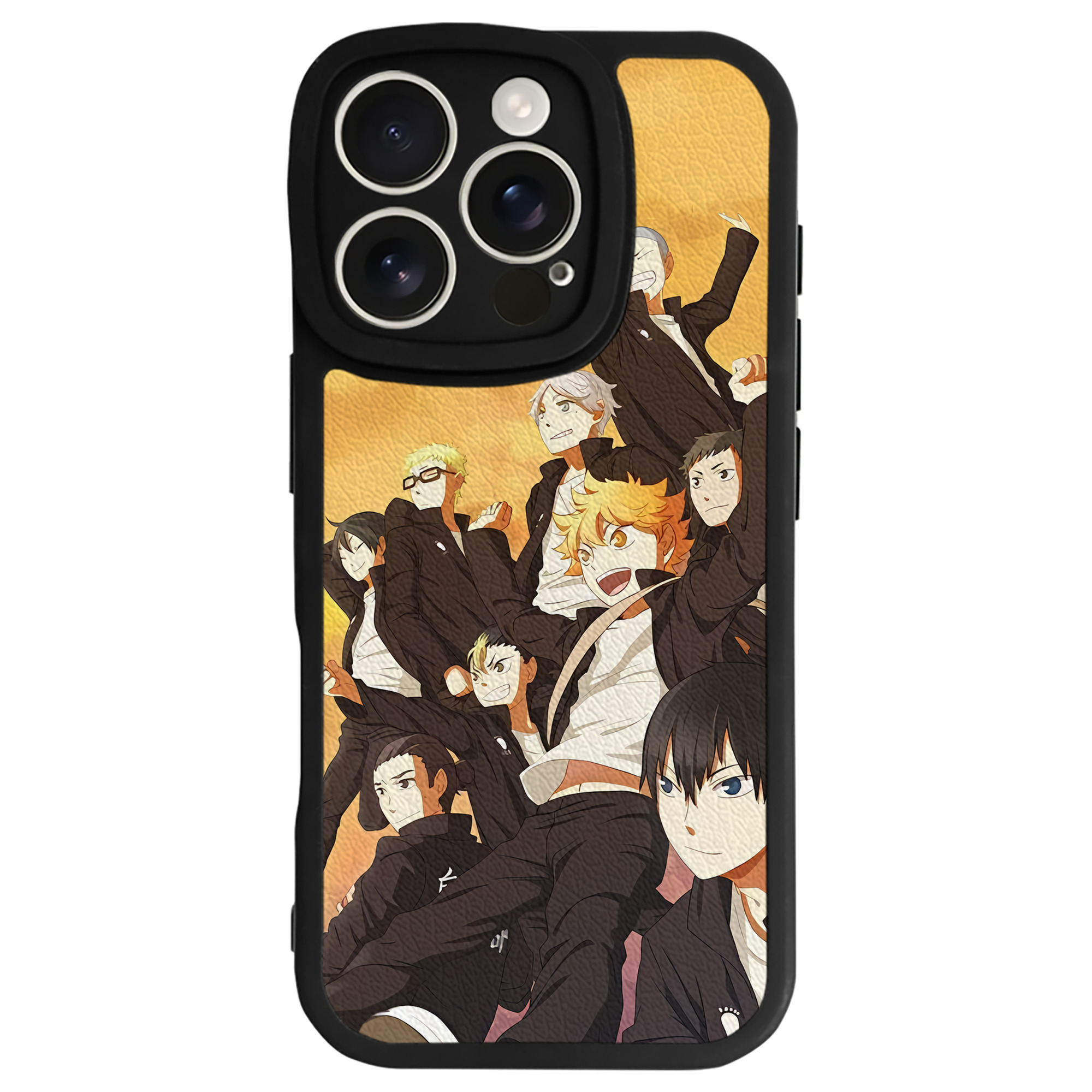 （画像用） ハイキュー!! Haikyu!! 【iPhone 16シリーズ対応】シリコンスマホケース（レザー調） 材質：シリコン